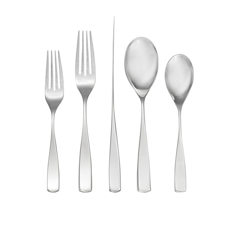 Nambé Anna Stainless Steel Flatware Set Service for 8 & Reviews Wayfair